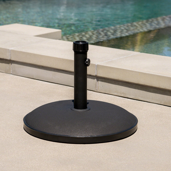 Gdf Studio Gretna Outdoor 55 Lbs Circular Concrete Umbrella Base