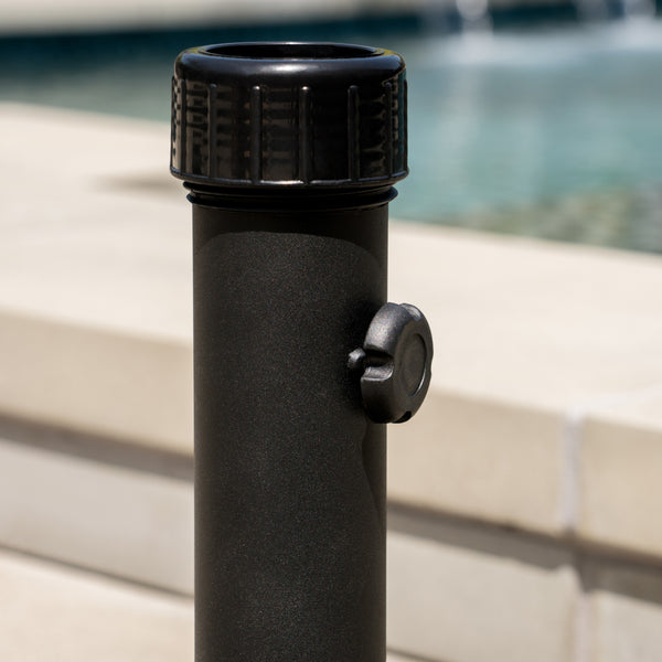 Gdf Studio Gretna Outdoor 55 Lbs Circular Concrete Umbrella Base