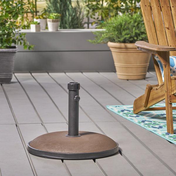 Gdf Studio Gretna Outdoor 55 Lbs Circular Concrete Umbrella Base