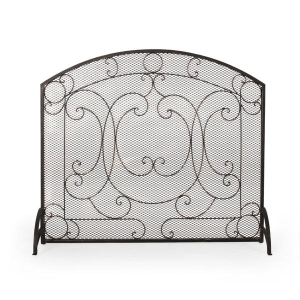 Gdf Studio Griffin Contemporary Iron Fireplace Screen
