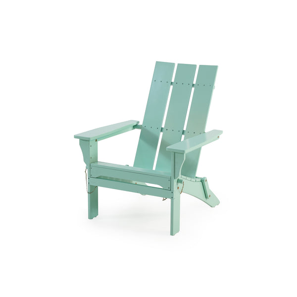 Gdf Studio Gurekam Modern Outdoor Acacia Wood Folding Adirondack Chair