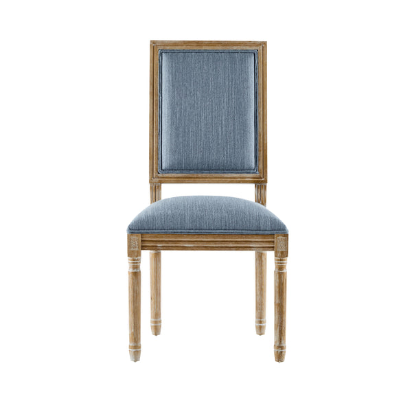 Gdf Studio HaChiMi French Country Dining Chairs - Elegant Cane Backrest & Upholstered Seats Set Of 2