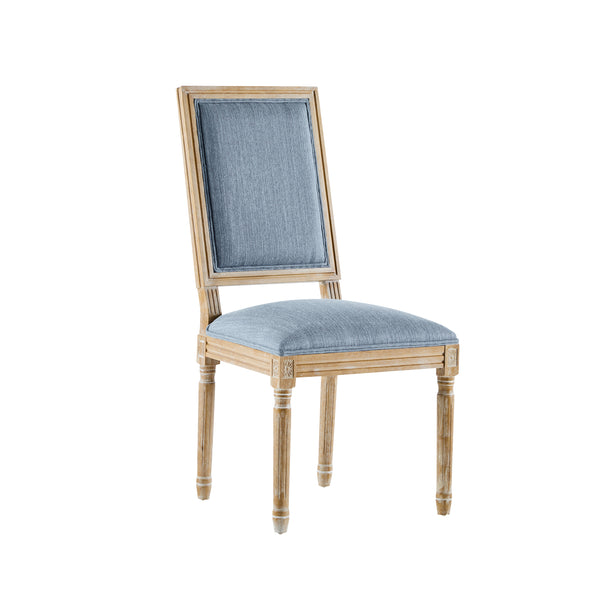 Gdf Studio HaChiMi French Country Dining Chairs - Elegant Cane Backrest & Upholstered Seats Set Of 2