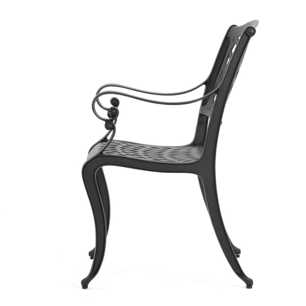 Gdf Studio Hallandale Outdoor Dining Chair With Cushion (Set Of 2)