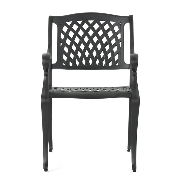 Gdf Studio Hallandale Outdoor Dining Chair With Cushion (Set Of 2)