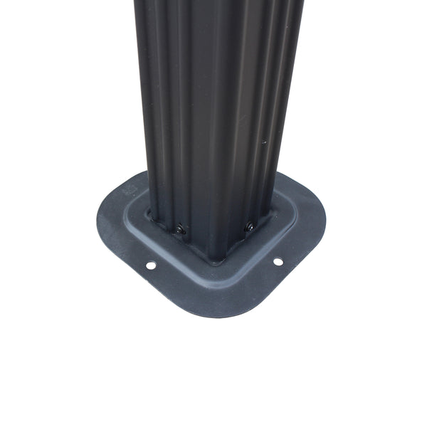 Gdf Studio Halley Outdoor 10 X 10 Foot Black Rust Proof Aluminum Framed Hardtop Gazebo (No Curtains)