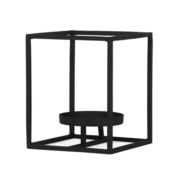 gdf studio Hallin Handmade Iron Tea Light Candle Holder Black