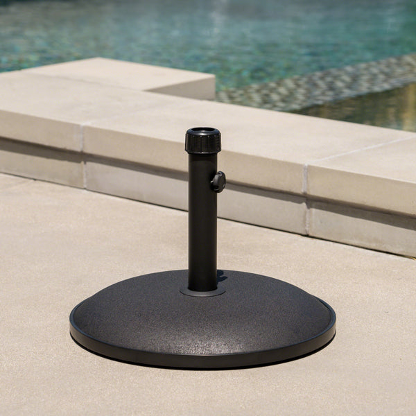 Gdf Studio Hamilton Outdoor 33 Lbs Circular Concrete Umbrella Base