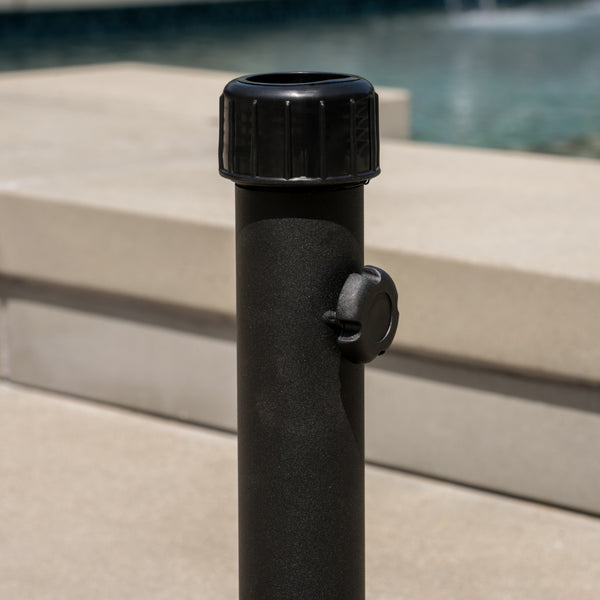 Gdf Studio Hamilton Outdoor 33 Lbs Circular Concrete Umbrella Base