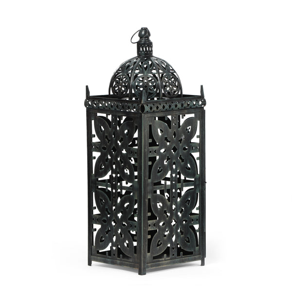 gdf studio Hamler Shabby Chic Handcrafted Iron Decorative Lantern