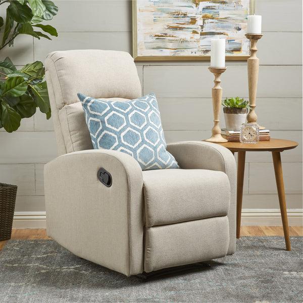 Gdf Studio Hampden Contemporary Fabric Upholstered Recliner
