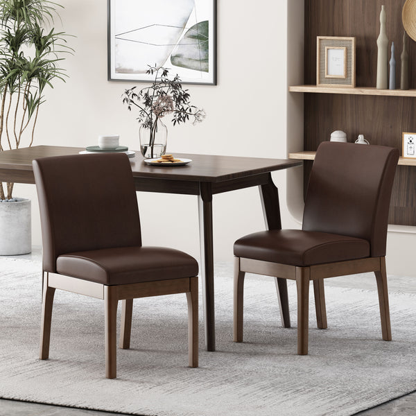 Gdf Studio Hampton Mid Century Modern Upholstered Dining Chairs Set Of 2