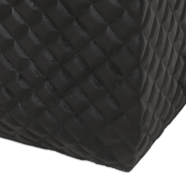 Gdf Studio Harlar Outdoor Large And Small Cast Stone Planters Set Of 2 Matte Black