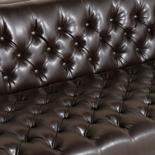 Gdf Studio Harnoor Contemporary Tufted 3 Seater Sofa