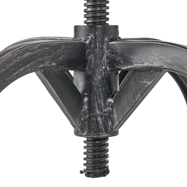 Gdf Studio Hartley Naturally Antique Fir Wood Adjustable Barstool With Backrest