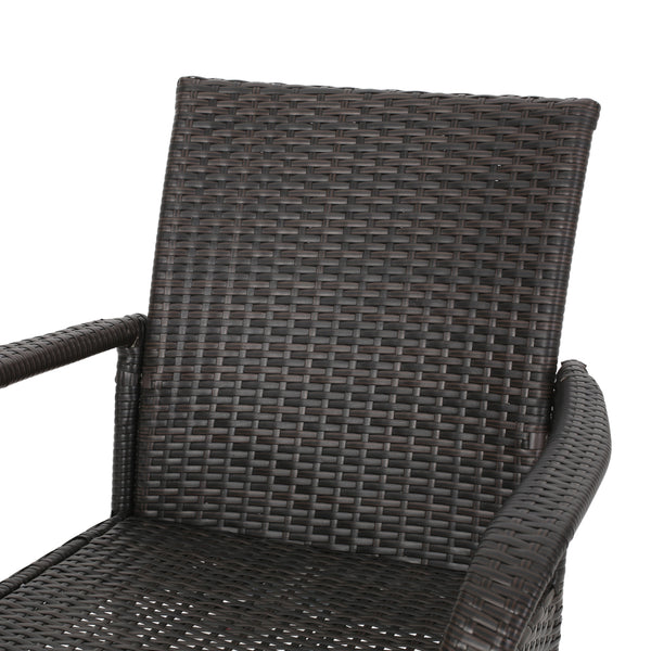 Gdf Studio Havik Outdoor Contemporary 6 Seater Wicker Dining Set