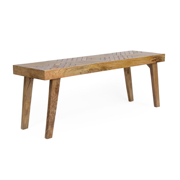 gdf studio Hawley Handcrafted Boho Mango Wood Bench