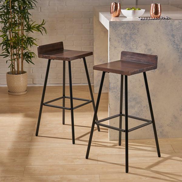 Gdf Studio Hazel Indoor Bar Stools Modern Contemporary (Set Of 2)