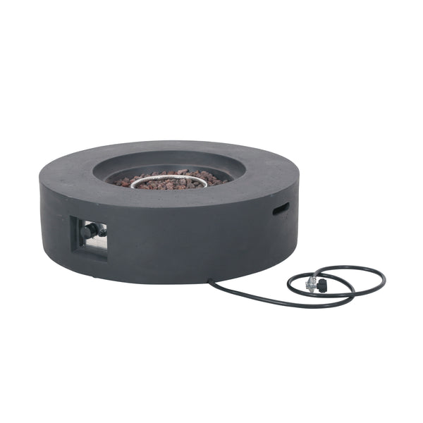 Gdf Studio Hearth Outdoor 50 000 BTU Lightweight Concrete Circular Fire Pit (No Tank Holder)