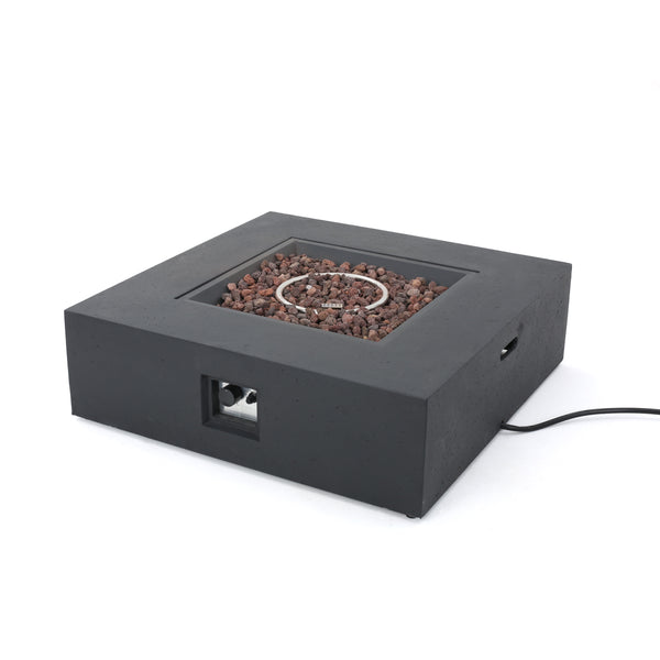 Gdf Studio Hearth Outdoor 50 000 BTU Lightweight Concrete Square Fire Pit (No Tank Holder)