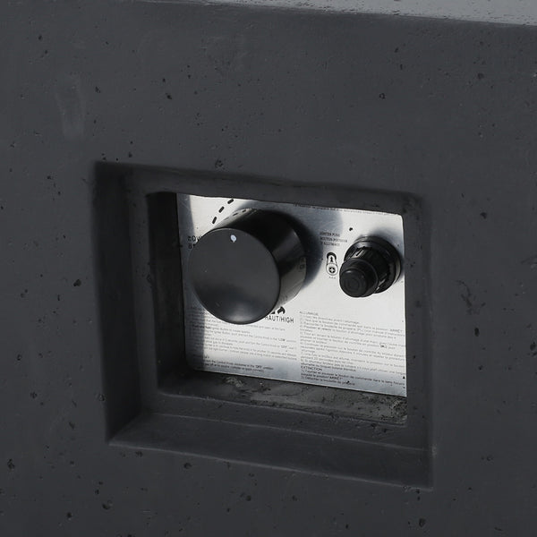 Gdf Studio Hearth Outdoor 50 000 BTU Lightweight Concrete Square Fire Pit (No Tank Holder)