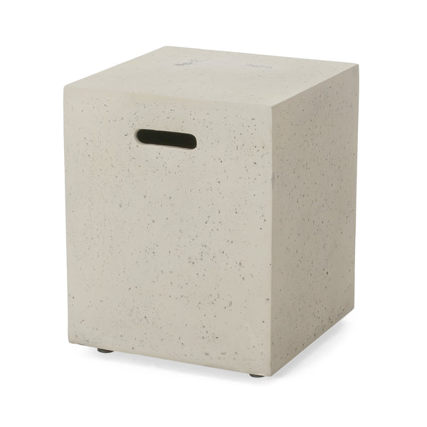 Gdf Studio Hearth Outdoor Lightweight Concrete Tank Holder Side Table
