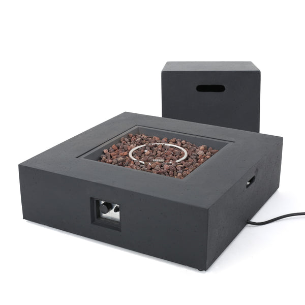 gdf studio Hearth Square 50K BTU Outdoor Propane Fire Pit Table