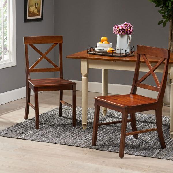 Gdf Studio Heather Farmhouse Acacia Wood Dining Chair (Set Of 2)