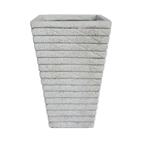 Gdf Studio Hedy Garden Urn Planter Square Tapered Riveted Lightweight Concrete