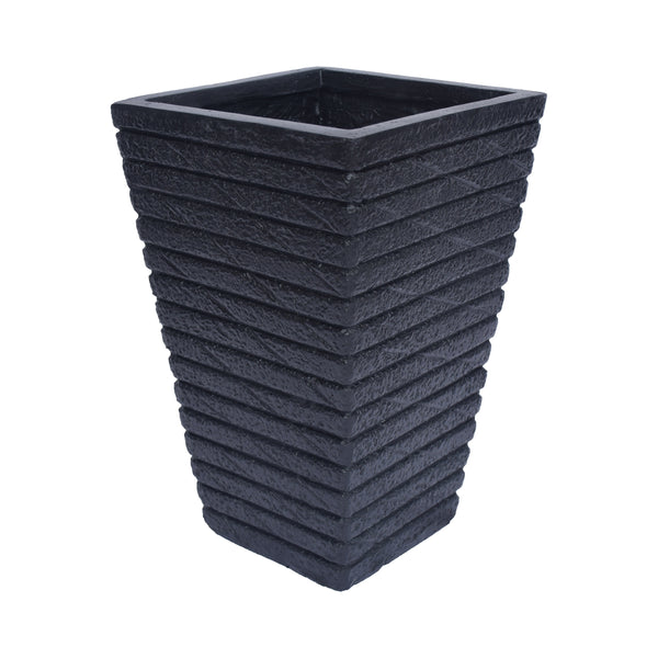 gdf studio Hedy Garden Urn Planter Square Tapered Riveted Lightweight Concrete