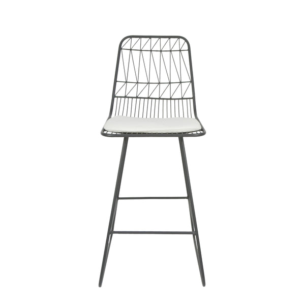 Gdf Studio Hedy Outdoor Wire Counter Stools With Cushions (Set Of 2)