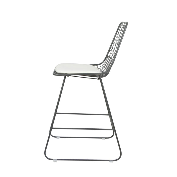 Gdf Studio Hedy Outdoor Wire Counter Stools With Cushions (Set Of 2)