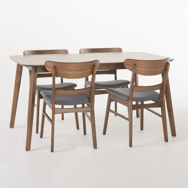 Gdf Studio Helen Mid-Century Modern 5 Piece Dining Set