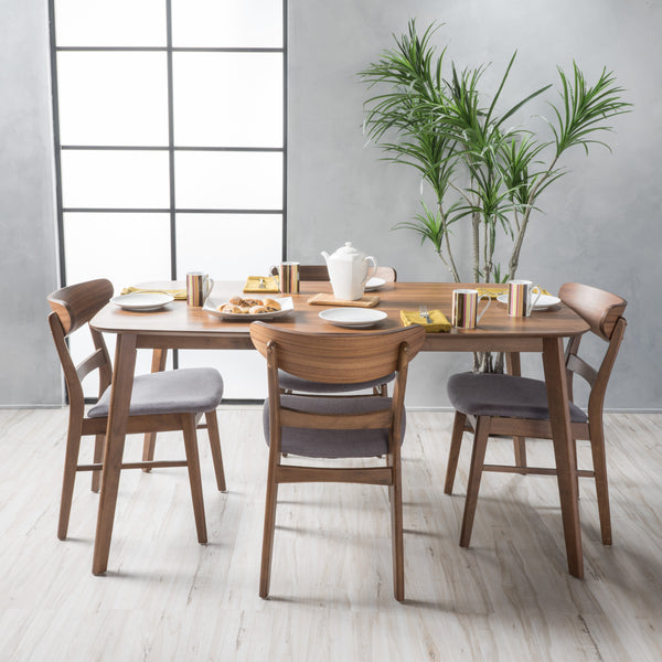 Gdf Studio Helen Mid-Century Modern 5 Piece Dining Set