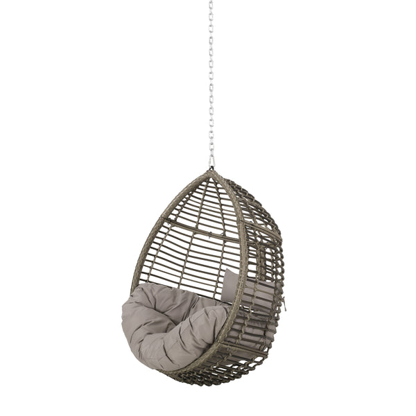 Gdf Studio Hempstead Indoor/Outdoor Wicker Hanging Teardrop / Egg Chair (NO STAND)