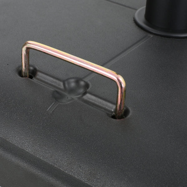 Gdf Studio Hercules 80lbs Black Steel Square Umbrella Base With Wheels