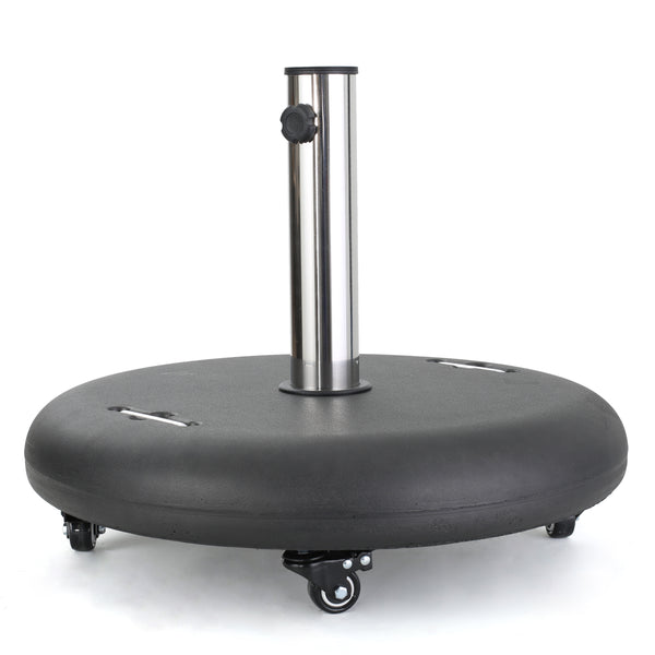 gdf studio Hercules 88lbs Umbrella Base w/ Wheels & Stainless Steel Pole Handle
