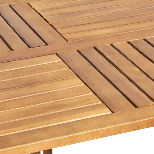 Gdf Studio Hestia Teak Finish Acacia Wood Rectangular Dining Table