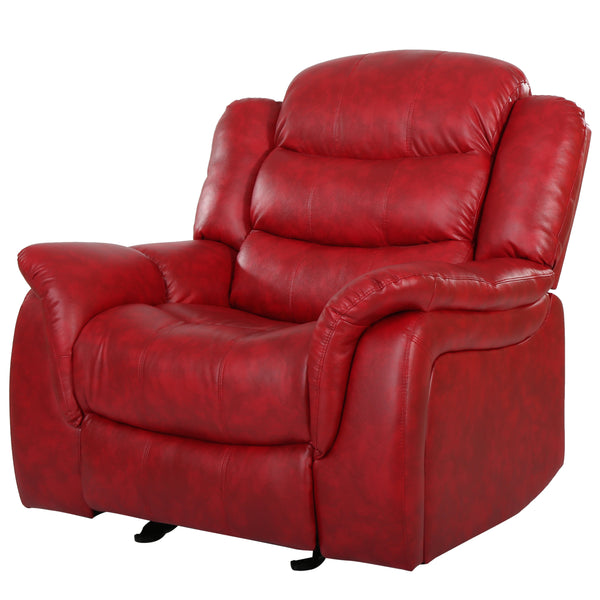 gdf studio Hidal Contemporary Red Glider Recliner Chair
