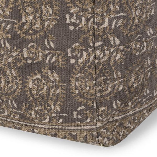 Gdf Studio Hinton Handcrafted Boho Fabric Cube Pouf