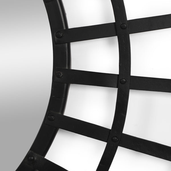 Gdf Studio Hiram Handcrafted Modern Round Wall Mirror