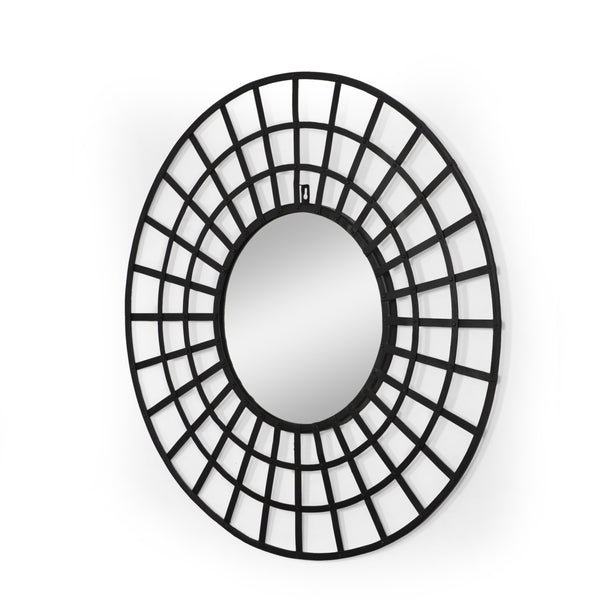 gdf studio Hiram Handcrafted Modern Round Wall Mirror