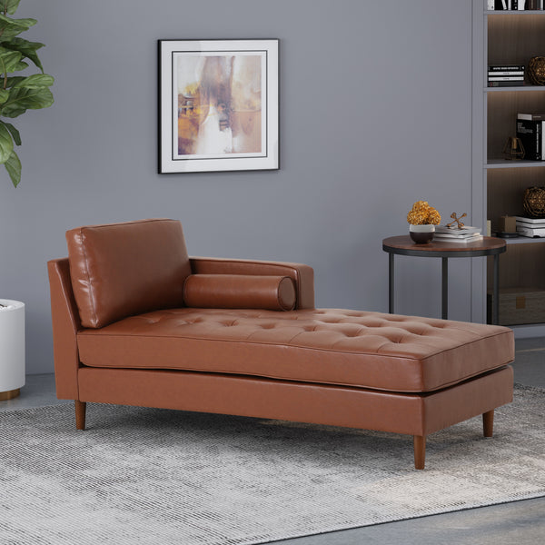 gdf studio Hixon Contemporary Tufted Upholstered Chaise Lounge