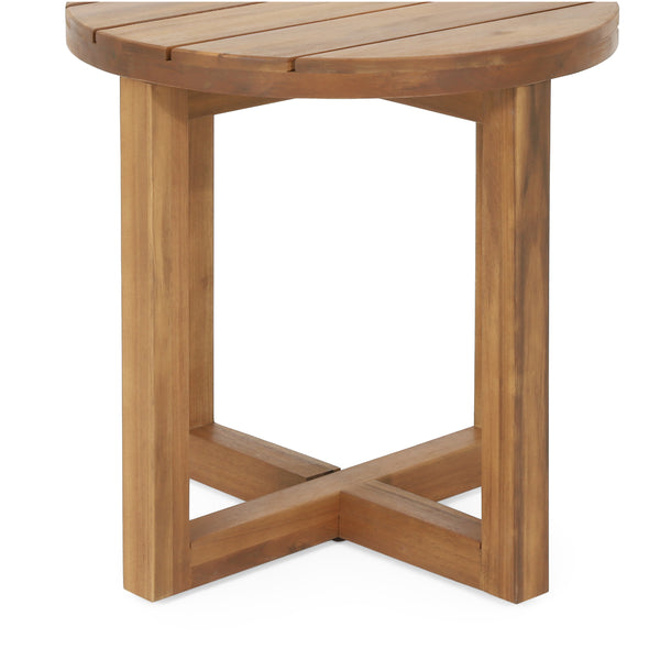 Gdf Studio Hobbs Outdoor Acacia Wood Circular Side Table Teak