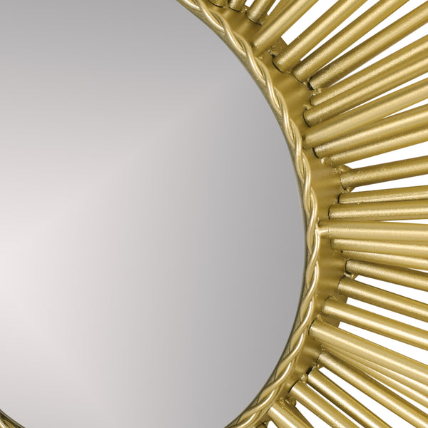 Gdf Studio Holasek Modern Glam Sunburst Wall Mirror Gold