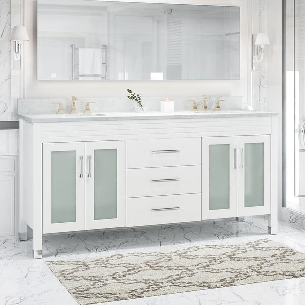 Gdf Studio Holdame Contemporary 72" Wood Bathroom Vanity (Counter Top Not Included)