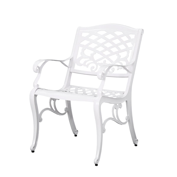 Gdf Studio Honolulu Traditional Outdoor Aluminum 7 Piece Dining Set