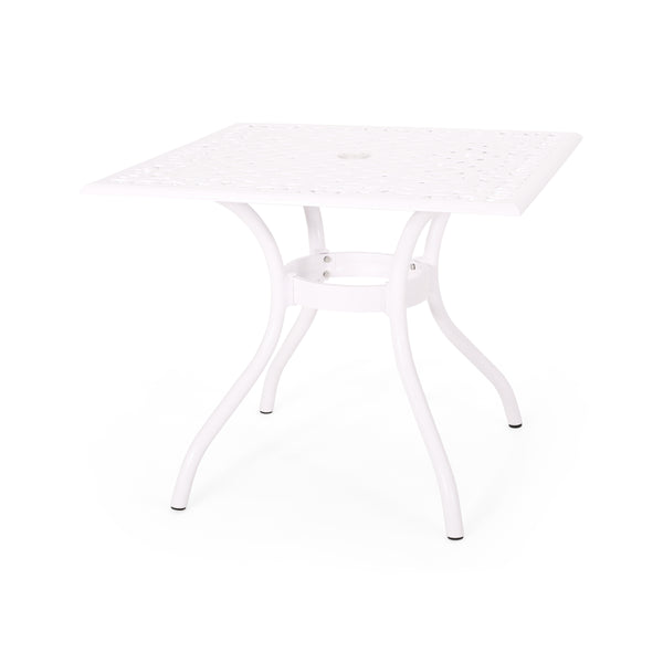 Gdf Studio Honolulu Traditional Outdoor Aluminum Square Dining Table