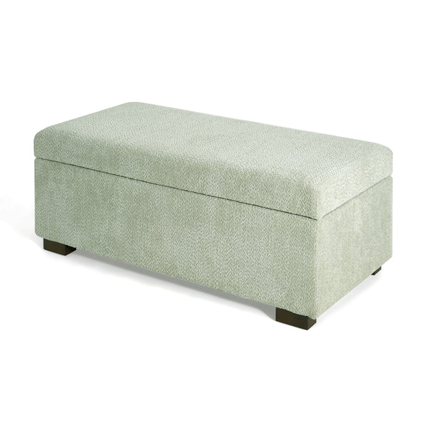 Gdf Studio Hopehorizon Rectangle Chenile Solid Wood Storage Ottoman Chenille