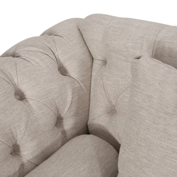 Gdf Studio Horeb Contemporary Tufted Double Chaise Lounge With Accent Pillows